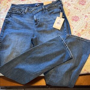 NYDJ Sheri Slim Blue Straight Leg Jeans